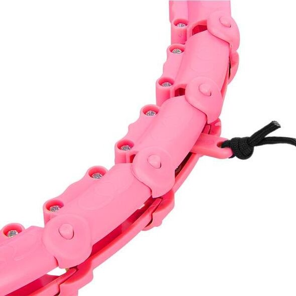 Zestaw hula hop z wypustkami i obciążnikiem One Fitness różowe oha02 pas wyszczuplający br160