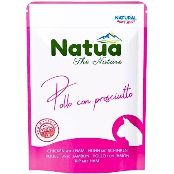 Natua Natural Υγρή Τροφή για Γάτες Κοτόπουλο με Ζαμπόν 70g