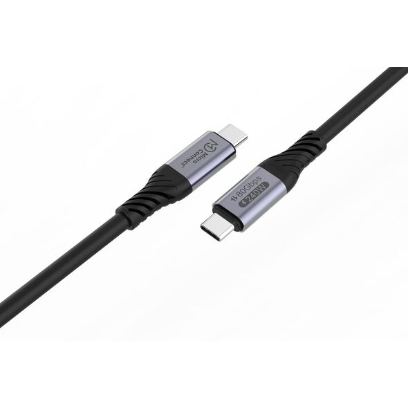 Καλώδιο MicroConnect USB4CC1-240W-80GBPS USB USB4 Gen 3x2 1 m USB C Μαύρο