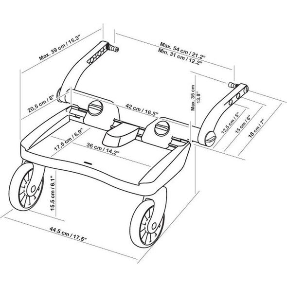 Lascal LASCAL DOSTAWKA BUGGY BOARD MAXI CZARNY 7330863120113