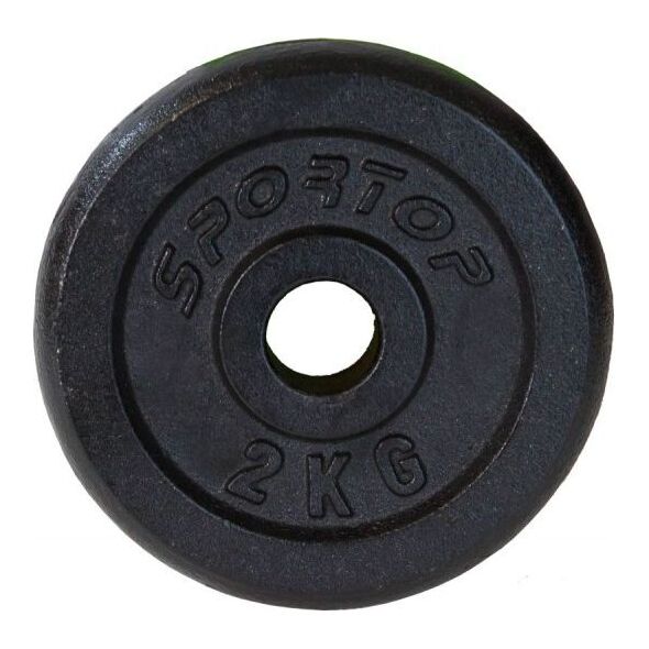 Sportop obciążenie czarne żeliwne 2 kg fi28