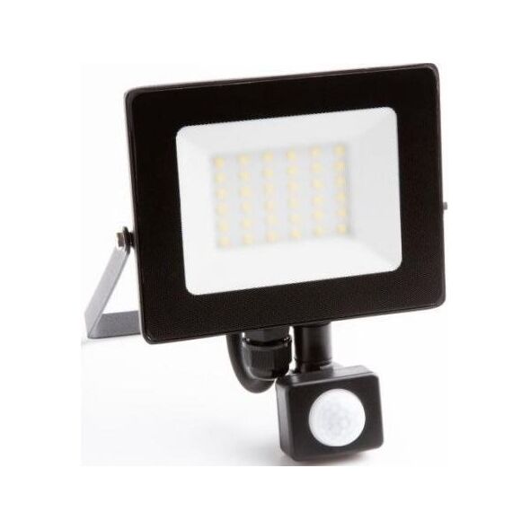 Naświetlacz ECOLIGHT2 Projektor LED Eco Light EC79884 slim 30W 2700lm 4000K IP65 czujnik ruchu czarny