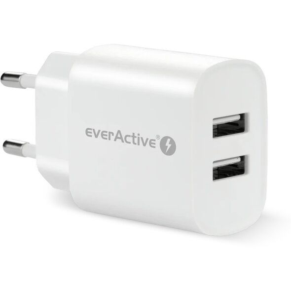 Φορτιστής τοίχου 2 x USB 2.4A λευκός