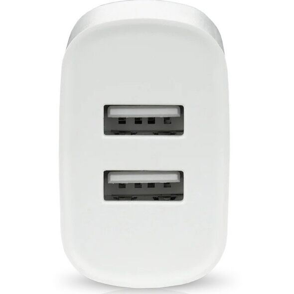 Φορτιστής τοίχου 2 x USB 2.4A λευκός