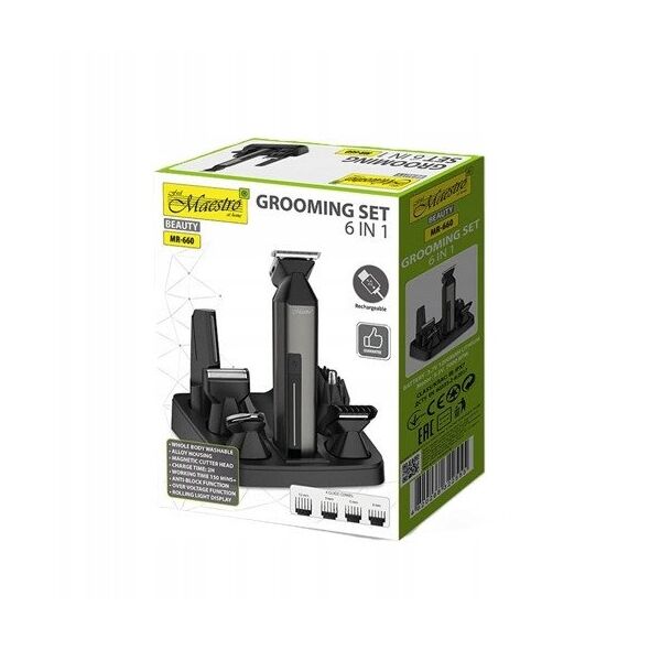 Σετ κοπής μαλλιών 6 σε 1 USB MAESTRO MR-660
