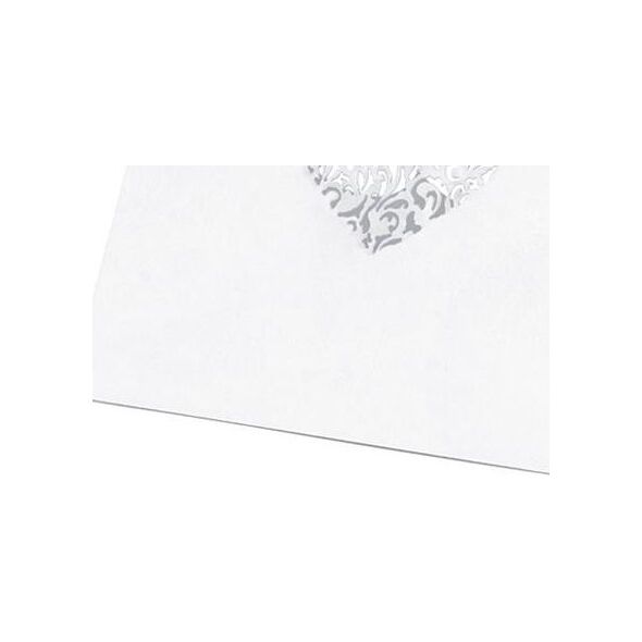 Party Deco Wizytówki na stół, białe z ażurowym sercem, 9x6,5 cm, 10 szt. uniwersalny