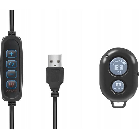 Lampa pierścieniowa LogiLink LogiLink Smartphone-Ringlicht-Stativ m. Fernauslöser,DM 25cm
