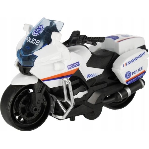 Mega Creative MOTOCYKL POLICJA P/B 13CM MIX4 MC DISP12/144/288