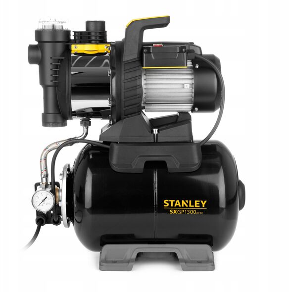 Water supply system STANLEY SXGP1300XFBE, suction depth 8 m, lifting height 50 m, capacity 70 l