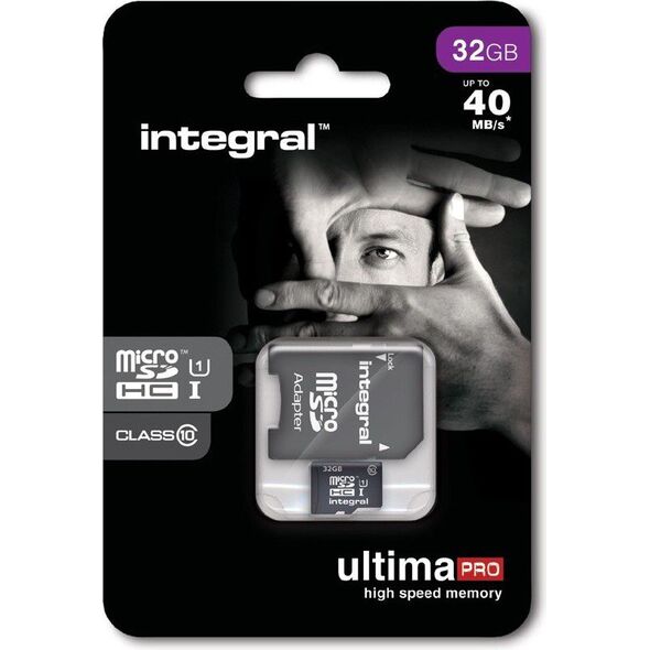 Karta Integral UltimaPro X MicroSDHC 32 GB Class 10 UHS-I/U1  (T_0014200)