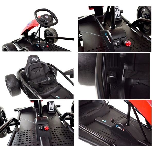 7R Gokart na Akumulator SX1968 Czerwony