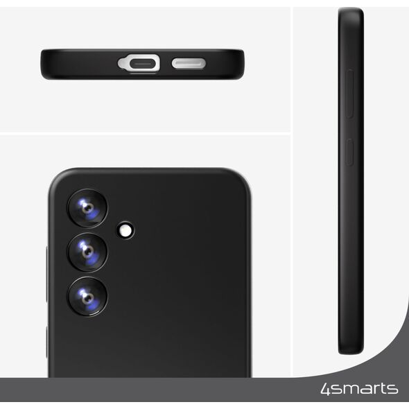 Θήκη Σιλικόνης Cupertino 4smarts για Samsung Galaxy A55 μαύρο
