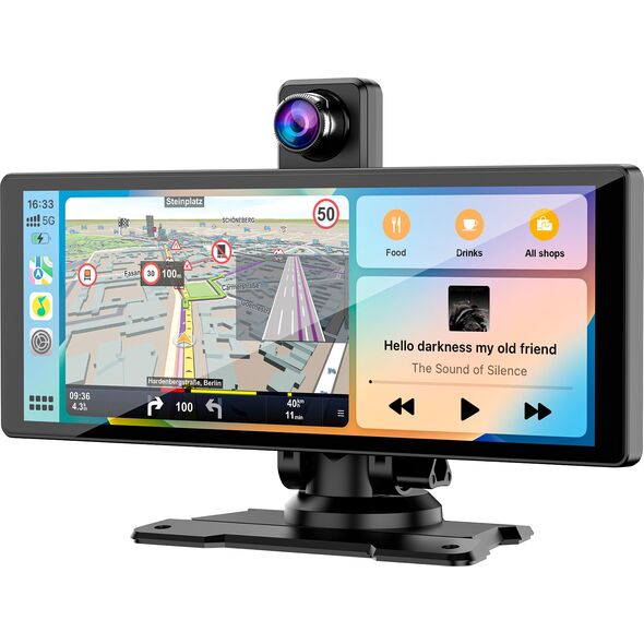 Stacja multimedialna 10&quot| Android Auto Apple Carplay z DVR i kamerą cofania Kruger&amp|Matz