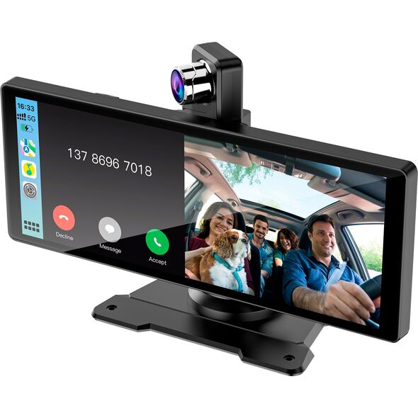 Stacja multimedialna 10&quot| Android Auto Apple Carplay z DVR i kamerą cofania Kruger&amp|Matz