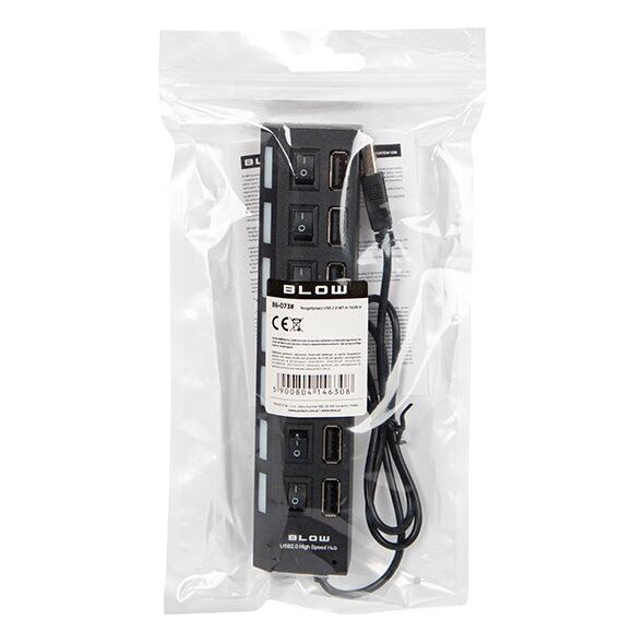 86-073# Rozgałęźnik usb wt.a-7xgn.a hub-06 czarny