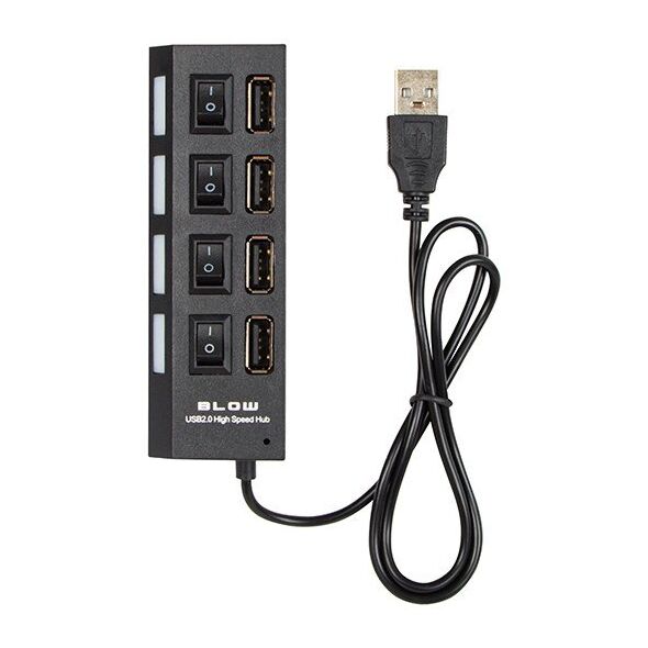 86-075# Rozgałęźnik usb wt.a-4xgn.a hub-07 czarny