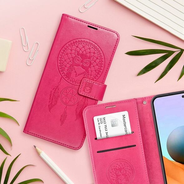 OEM Kabura MEZZO Book do IPHONE 15 Pro łapacz snów magenta