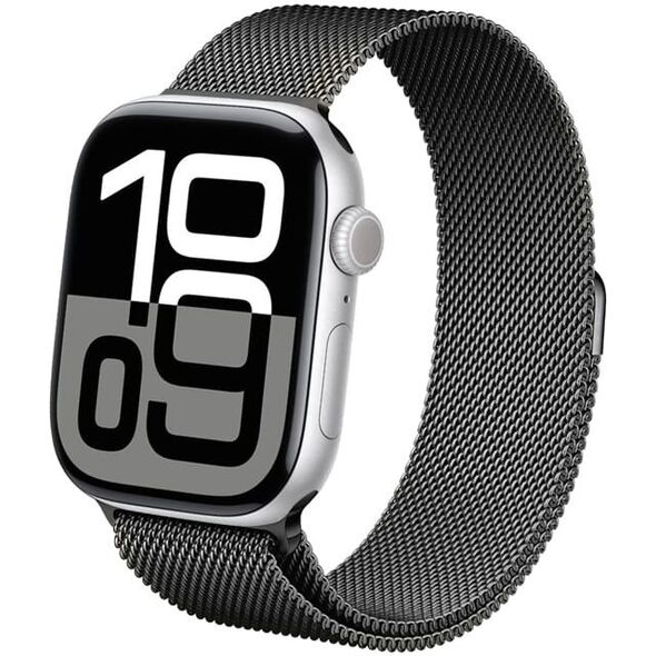 Crong Milano Steel - Pasek ze stali nierdzewnej do Apple Watch 38/40/41/42 mm (grafitowy)