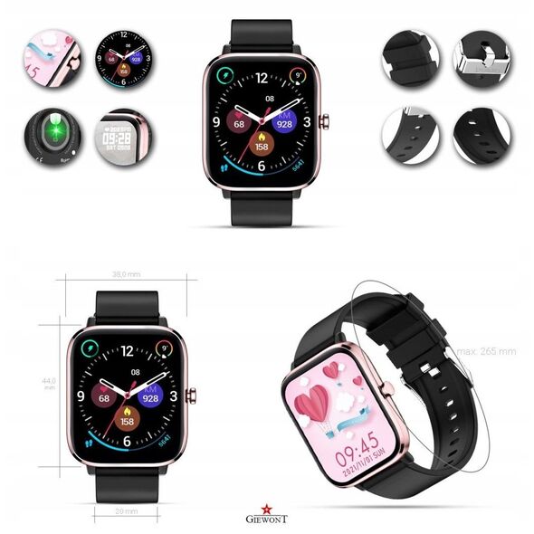 Smartwatch Giewont Dynamic SmartCall GW230-3 - Rose Gold/Black Effect