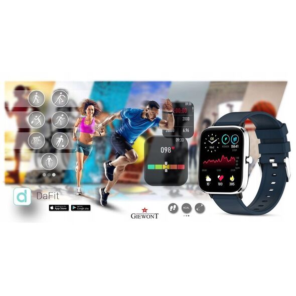 Smartwatch Giewont Dynamic SmartCall GW230-4 - Silver/Deep Ocean