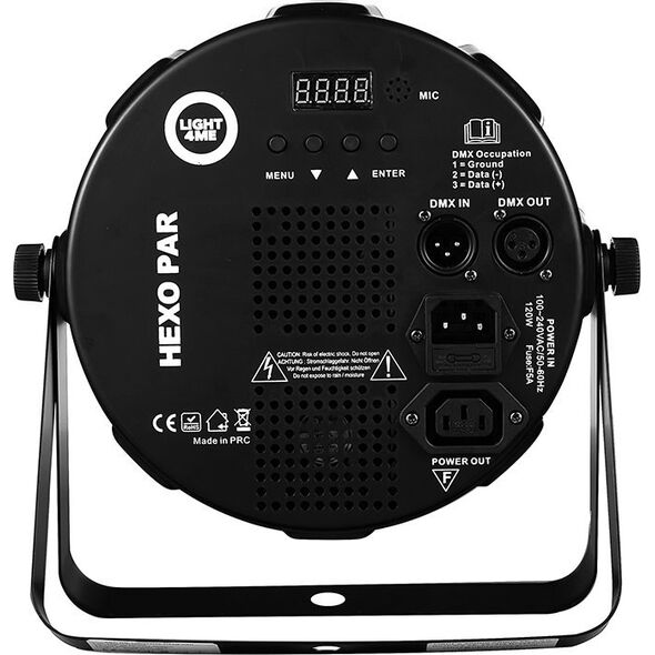 LIGHT4ME REFLEKTOR PROJEKTOR SCENICZNY LED KOLOROFON DISCO PAR 18x12W RGBWA-UV DMX
