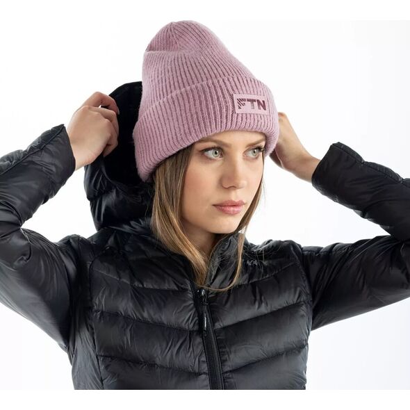 Czapka zimowa unisex z wiskozy Fitanu Utale różowa