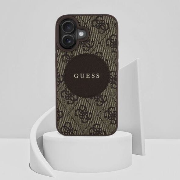 Etui Guess 4G Circle Classic Logo        MagSafe do iPhone 16 brązowy
