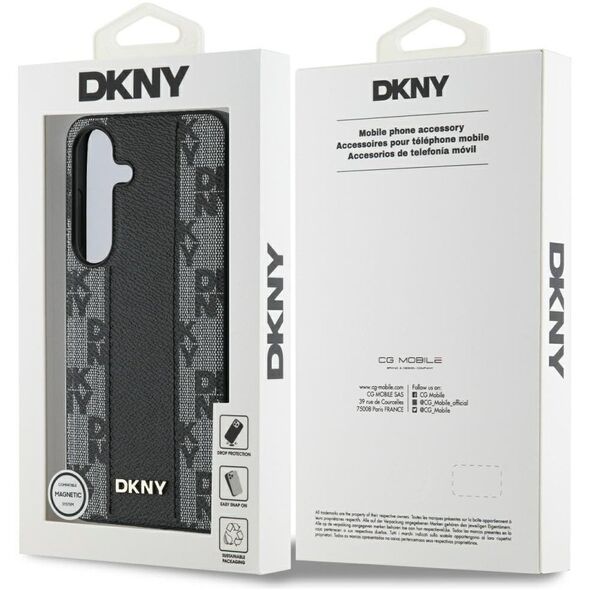 Etui DKNY Leather Checkered Pattern      MagSafe do Samsung Galaxy S25 czarny
