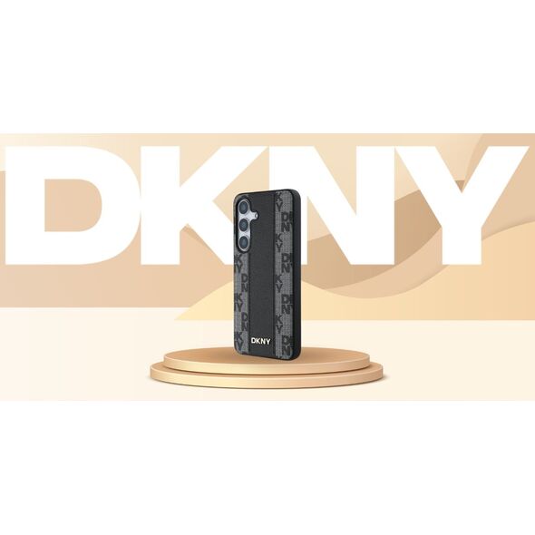 Etui DKNY Leather Checkered Pattern      MagSafe do Samsung Galaxy S25 czarny