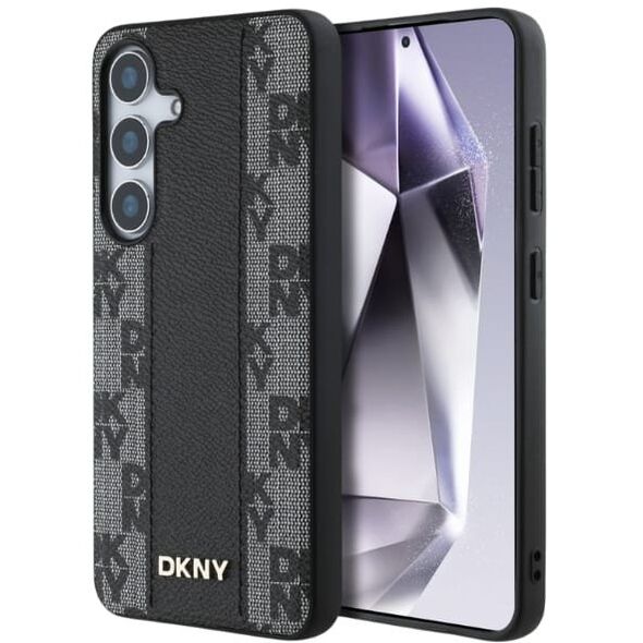 Etui DKNY Leather Checkered Pattern      MagSafe do Samsung Galaxy S25 czarny
