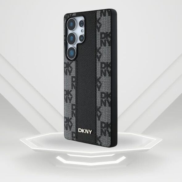Etui DKNY Leather Checkered Pattern      MagSafe do Samsung Galaxy S25 Ultra czarny