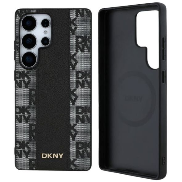 Etui DKNY Leather Checkered Pattern      MagSafe do Samsung Galaxy S25 Ultra czarny