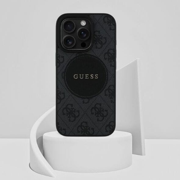 Etui Guess 4G Circle Classic Logo        MagSafe do iPhone 16 Pro czarny