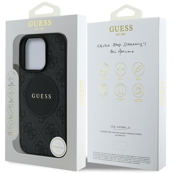 Etui Guess 4G Circle Classic Logo        MagSafe do iPhone 16 Pro czarny
