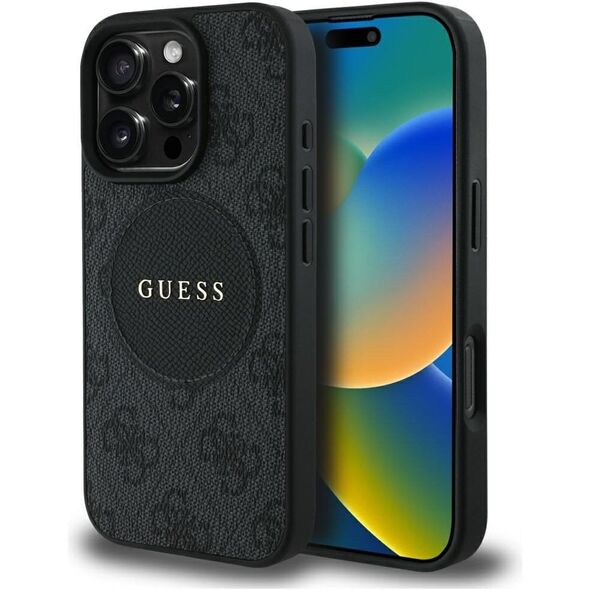 Etui Guess 4G Circle Classic Logo        MagSafe do iPhone 16 Pro Max czarny