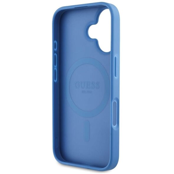 Etui Guess 4G Circle Classic Logo        MagSafe do iPhone 16 niebieski