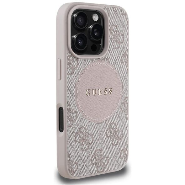 Etui Guess 4G Circle Classic Logo        MagSafe do iPhone 16 Pro Max różowy