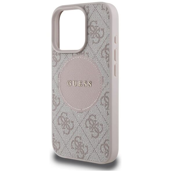 Etui Guess 4G Circle Classic Logo        MagSafe do iPhone 16 Pro różowy