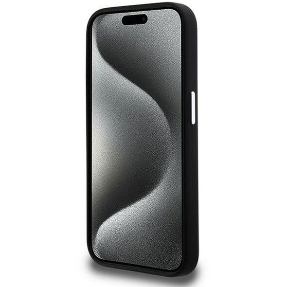 Etui Karl Lagerfeld Silicone Metal       Script Logo do iPhone 15 Pro Max czarny