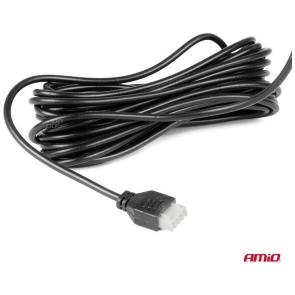 AMiO Czujniki parkowania cofania czarne wewnętrzne 16,5mm 8szt LED 3D AMIO-03196