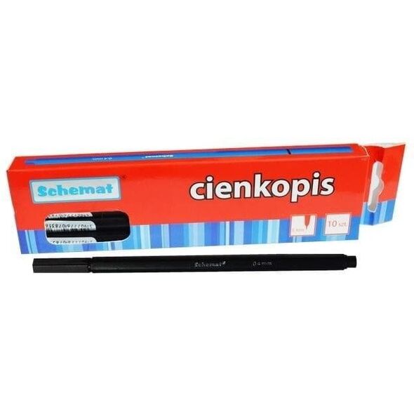 Cienkopis 0,4mm czarny (10szt) EDUKAMP