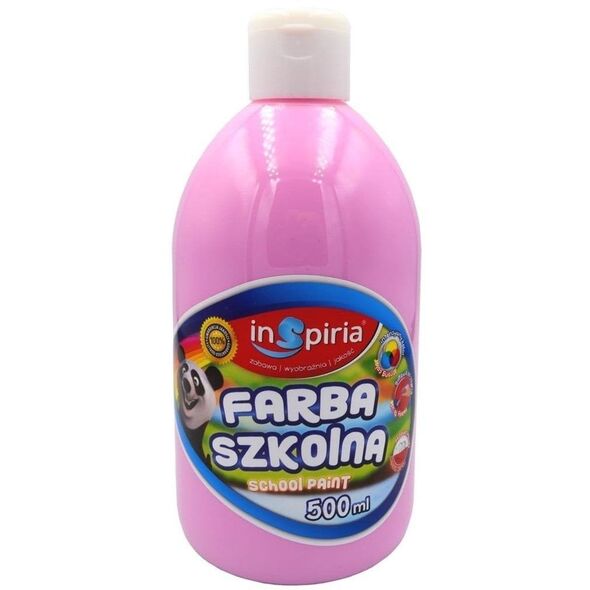 Farba szkolna różowa 500ml EDUKAMP
