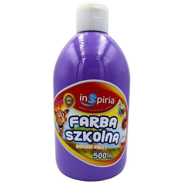 Farba szkolna lawendowa 500ml EDUKAMP