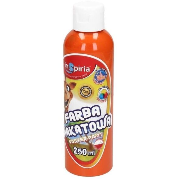 Farba plakatowa pomarańczowa 250ml EDUKAMP