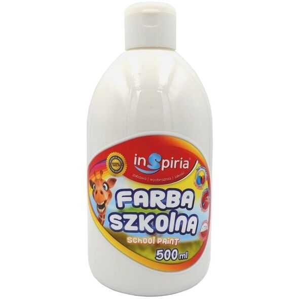 Farba szkolna biała 500ml EDUKAMP