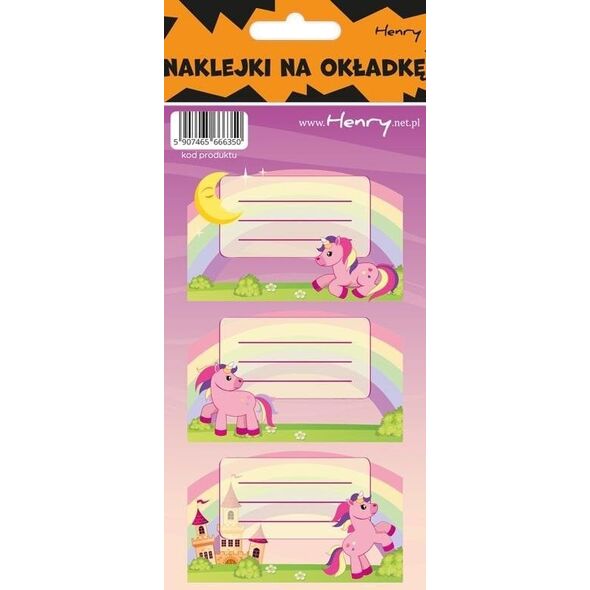Naklejki na zeszyty - Kucyk (12szt) EDUKAMP
