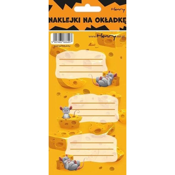 Naklejki na zeszyty - Ser (12szt) EDUKAMP