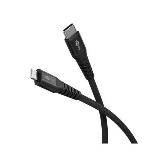Kabel tekstylny Lightning USB-C z metalowymi złączami, 2 m - Długość kabla 2 m
