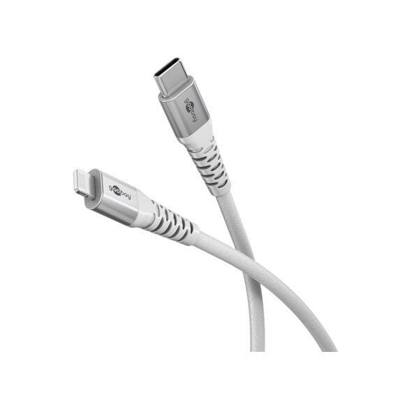 Kabel tekstylny Lightning USB-C z metalowymi złączami, 2 m - Długość kabla 2 m