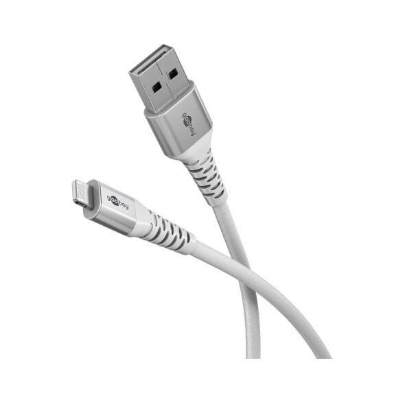 Kabel tekstylny Lightning USB-C z metalowymi złączami, 2 m - Długość kabla 2 m